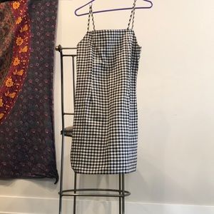 Gingham print sun dress